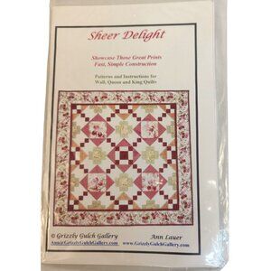 Sheer Delight Quilt Pattern By Grizzly Gulch Gallery For Wall Queen & King Quilt